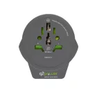 q2power 1.100110-TH utazóadapter, World to Europe USB, USB 5V 2.4A, max. 16 A, 250 V - 4000 W teljesítmény