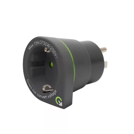 Q2POWER 1.200110-TH utazóadapter  Europe to USA”, bemeneti feszültség: 100-250 V, teljesítmény: 100 V - 1500 W / 250 V - 3750 W"