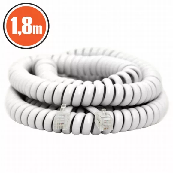 Spirál telefonvezeték 4P/4C 1,8 m Spirál telefonvezeték 4P/4C 1,8 m