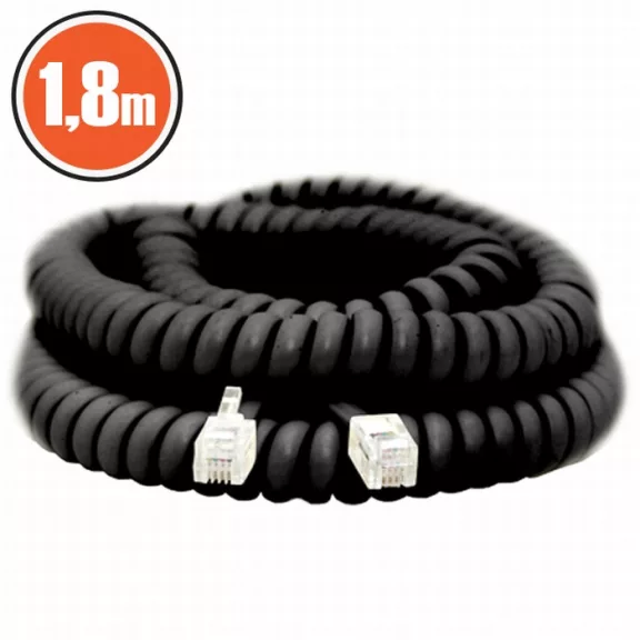 Spirál telefonvezeték 4P/4C 1,8 m Spirál telefonvezeték 4P/4C 1,8 m