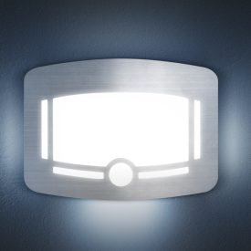   Irányfény - mozgásérzékelővel, fényszenzorral - 4 x AA - szálcsiszolt ezüst