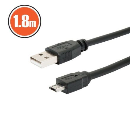 USB kábel 2.0  A dugó - B dugó (micro) 1,8m