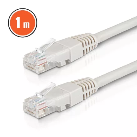 Patch kábel - UTP - CAT6 - CCA - 1 m - szürke