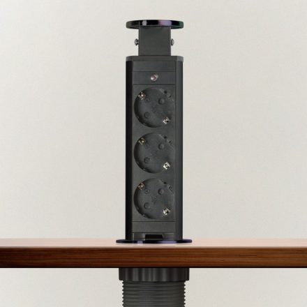 Rejtett elosztó 3-as szálcsiszolt titán fekete