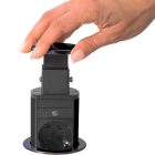 Rejtett elosztó 3-as szálcsiszolt titán fekete