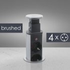 Rejtett elosztó 4-es szálcsiszolt ezüst