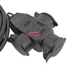 Gumi hosszabbító 10 m – masszív, kültéri elosztó