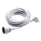 Lengő hosszabbító 2m, fehér H05VV-F 3x1.0 mm² kábellel