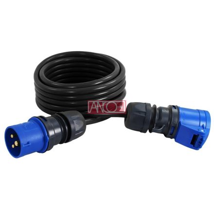 CEE Caravan hosszabbító kábel 5 m – 230V ipari csatlakozóval, kültéri használatra