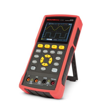 Kézi oszcilloszkóp - akkumulátoros - 3.5" színes LCD - AC/DC, 400V, 40MHz, 2 csatorna, 8K/4K