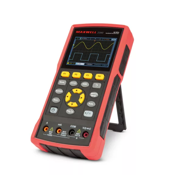 Kézi oszcilloszkóp - akkumulátoros - 3.5" színes LCD - AC/DC, 400V, 40MHz, 2 csatorna, 8K/4K Kézi oszcilloszkóp - akkumulátoros - 3.5" színes LCD - AC/DC, 400V, 40MHz, 2 csatorna, 8K/4K