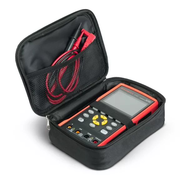 Kézi oszcilloszkóp - akkumulátoros - 3.5" színes LCD - AC/DC, 400V, 40MHz, 2 csatorna, 8K/4K Kézi oszcilloszkóp - akkumulátoros - 3.5" színes LCD - AC/DC, 400V, 40MHz, 2 csatorna, 8K/4K