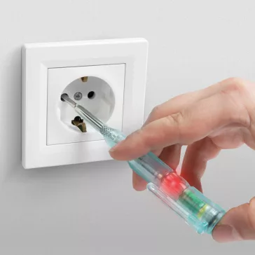   Fázisceruza - érintésmentes funkcióval - piros LED-del - 70 - 250 V AC - elemes