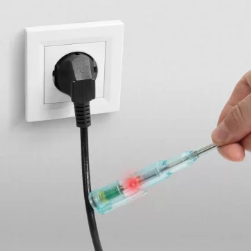   Fázisceruza - érintésmentes funkcióval - piros LED-del - 70 - 250 V AC - elemes
