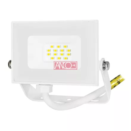 LED reflektor 10W – 800 lumen, fehér házas, energiatakarékos kültéri fényvető