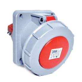   5x63A - Beépíthető dugalj (ferde), 100x107 alap (IP67), csavaros