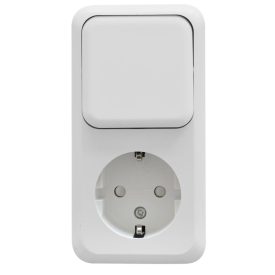 Austin földelt dugalj+váltókapcsoló