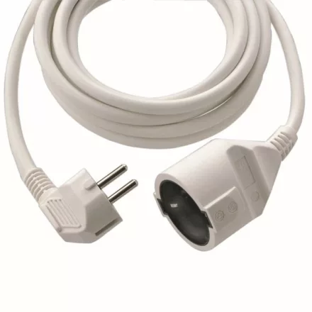 Lengő hosszabbitó 10m, fehér H05VV-F 3x1.5 mm² kábellel