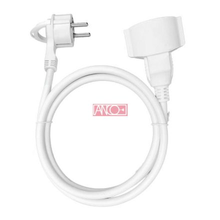 Lengő hosszabbitó 5m, lapos dugóval H05VV-F 3x1.5 mm² kábellel