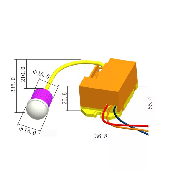 Beépíthető mini mozgásérzékelő 120°/360°