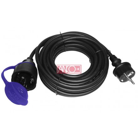 Kültéri lengő hosszabbító 10 m H07RN-F 3x1.5 mm² gumi kábellel