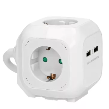 Asztali eloszó 4-es+USB Cube