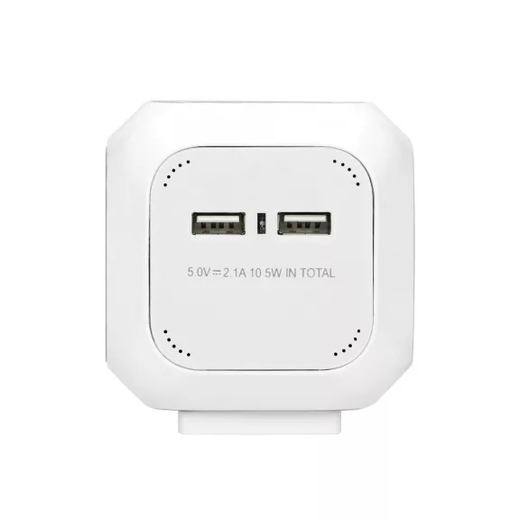 Asztali eloszó 4-es+USB Cube Asztali eloszó 4-es+USB Cube