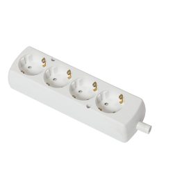   Szerelhető asztali elosztó, 4-es 16A fehér vezeték nélkül.