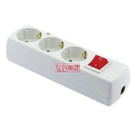   Vezeték nélküli asztali elosztó 3-as kapcsolóval 16A fehér vezeték nélkül.