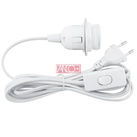   E27 Lámpafoglalat dugóval és kapcsolóval – Praktikus hordozható lámpa megoldás