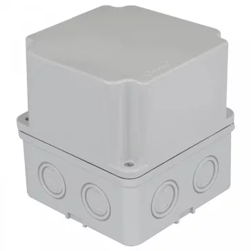   KÖTŐDOBOZ 110X110X100 IP67 8 KIKÖNNYÍTÉS MAGASÍTOTT TELI TETŐVEL
