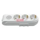 Szerelhető elosztó kapcsolóval, 3-as 16A fehér vezeték nélkül.