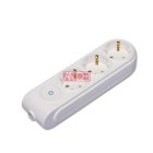 Szerelhető elosztó kapcsolóval, 3-as 16A fehér vezeték nélkül.