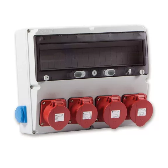 Ipari csatlakozó doboz 360×300MM 18MODUL(5×16A-IP44)×2+(5×32A-IP44)×2+(1×16A)×2 Ipari csatlakozó doboz 360×300MM 18MODUL(5×16A-IP44)×2+(5×32A-IP44)×2+(1×16A)×2