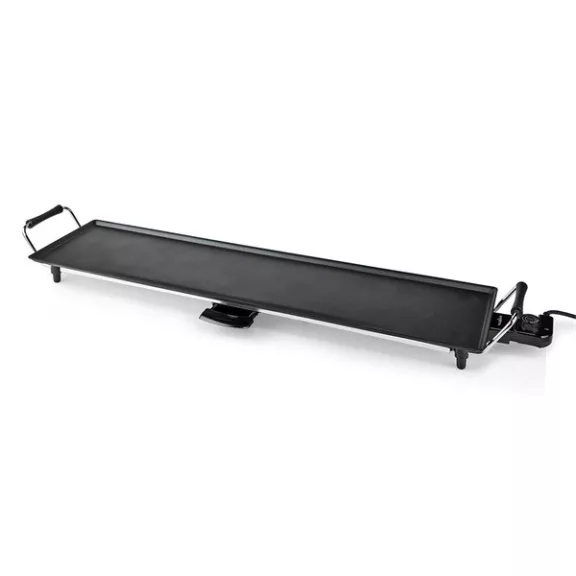 Nedis FCTE110EBK90 teppanyaki látvány grillsütő, 1800W, szabályozható hőmérséklet, csepptálca Nedis FCTE110EBK90 teppanyaki látvány grillsütő, 1800W, szabályozható hőmérséklet, csepptálca