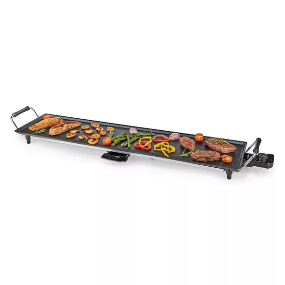 Nedis FCTE110EBK90 teppanyaki látvány grillsütő, 1800W, szabályozható hőmérséklet, csepptálca Nedis FCTE110EBK90 teppanyaki látvány grillsütő, 1800W, szabályozható hőmérséklet, csepptálca