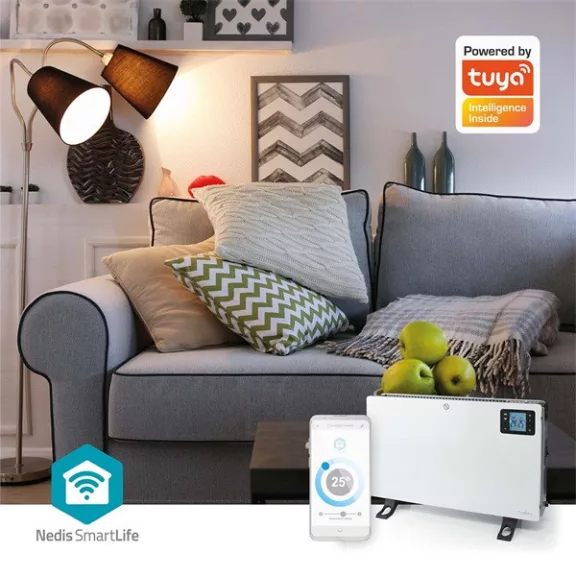 NEDIS HTCO50WTW smart konvektor, Wi-Fi, 2000W, távirányító programozható termosztát és időzítő