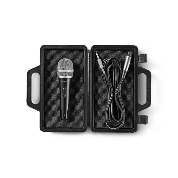 Nedis MPWD50CBK dinamikus mikrofon, levehető kábel 5m, 50 Hz - 15 kHz 600 Ohm -72 dB, kapcsoló, fekete/szürke Nedis MPWD50CBK dinamikus mikrofon, levehető kábel 5m, 50 Hz - 15 kHz 600 Ohm -72 dB, kapcsoló, fekete/szürke