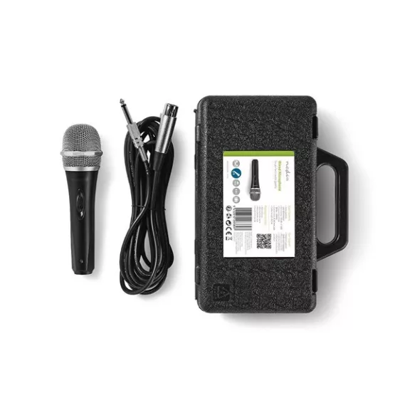 Nedis MPWD50CBK dinamikus mikrofon, levehető kábel 5m, 50 Hz - 15 kHz 600 Ohm -72 dB, kapcsoló, fekete/szürke Nedis MPWD50CBK dinamikus mikrofon, levehető kábel 5m, 50 Hz - 15 kHz 600 Ohm -72 dB, kapcsoló, fekete/szürke