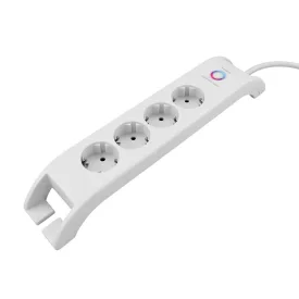 Asztali elosztó 4-es+2xUSB-A, túlfesz.