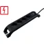 Asztali elosztó 4-es+2xUSB-A, túlfesz.