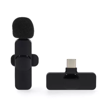   Nedis MICW110BK vezeték nélküli mikrofon, használható Notebook / Okostelefon / Tablet,  USB Type-C™