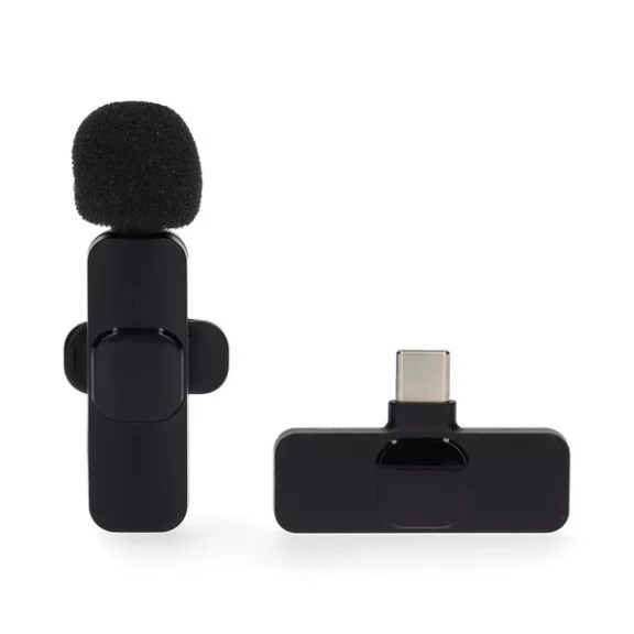 Nedis MICW110BK vezeték nélküli mikrofon, használható Notebook / Okostelefon / Tablet, USB Type-C™ Nedis MICW110BK vezeték nélküli mikrofon, használható Notebook / Okostelefon / Tablet, USB Type-C™