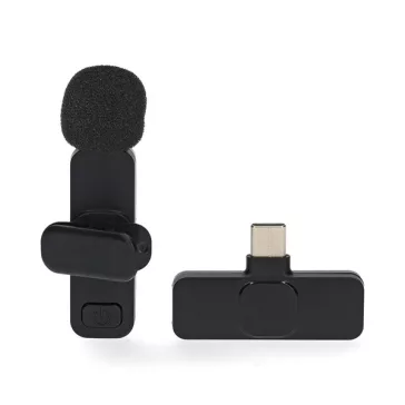   Nedis MICW110BK vezeték nélküli mikrofon, használható Notebook / Okostelefon / Tablet,  USB Type-C™