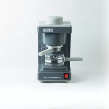   Szarvasi SZV-612/3 Mini presszókávéfőző, szürke, 800W,  2 / 6 személyes kivitel, üveg kiöntő edény, zárócsavar