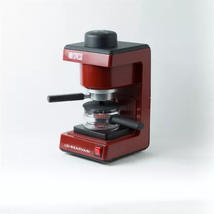 Szarvasi SZV-612/3 Mini presszókávéfőző + SZV102 Öko vízkőoldó szett, bordó, 800W, 2/6 személyes kivitel