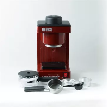   Szarvasi SZV-612/3 Mini presszókávéfőző + SZV102 Öko vízkőoldó szett, bordó, 800W, 2/6 személyes kivitel