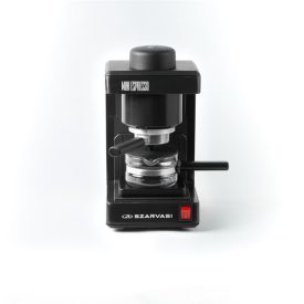   Szarvasi SZV-612/3 Mini presszókávéfőző, fekete,  800W,  2 / 6 személyes kivitel, üveg kiöntő edény, zárócsavar
