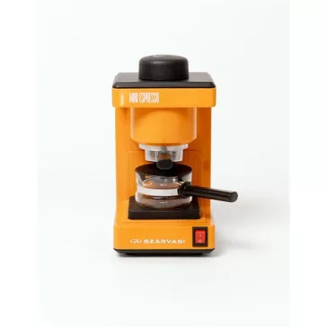   Szarvasi SZV-612/3 Mini presszókávéfőző, narancssárga,  800W,  2 / 6 személyes kivitel, üveg kiöntő edény, zárócsavar