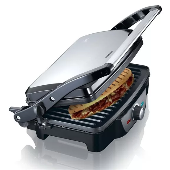 MELISSA Panini / Asztali grillsütő / kontakt grill 1600 W fekete / rozsdamentes acél burkolat, hőfokszabályzó MELISSA Panini / Asztali grillsütő / kontakt grill 1600 W fekete / rozsdamentes acél burkolat, hőfokszabályzó